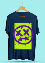 Spray Painted Sad Face T-Shirt