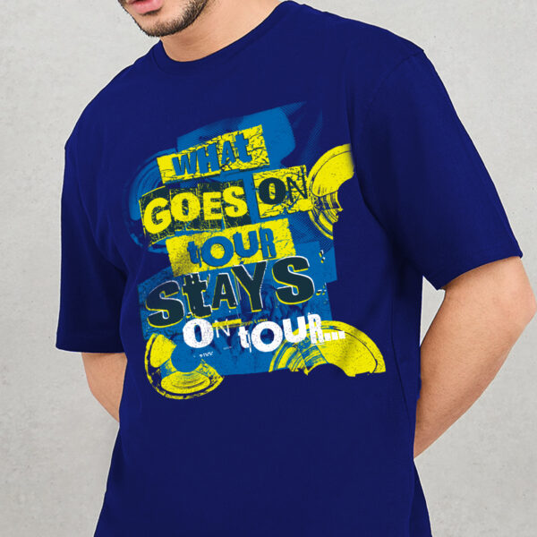 WHAT GOES ON TOUR STAYS ON TOUR GRAPHIC T-SHIRT