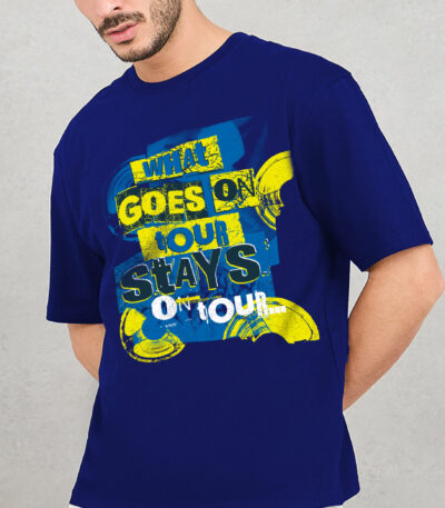 WHAT GOES ON TOUR STAYS ON TOUR GRAPHIC T-SHIRT