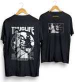 Urban streetwear t-shirt featuring a Greek statue graphic with Thug Life sunglasses BLACK