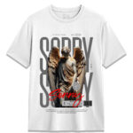 Sorry Angel Streetwear T-Shirt – Men's Short Sleeve Tee, 100% Cotton, Round Neck, Breathable - Image 2