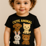 Toddler "Cute Animal" Graphic T-Shirt - 100% Cotton
