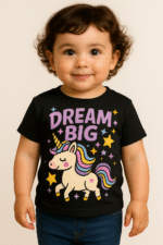 Toddler "Dream Big" Unicorn T-Shirt - 100% Cotton - Image 3