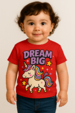 Toddler "Dream Big" Unicorn T-Shirt - 100% Cotton - Image 4