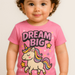 Toddler "Dream Big" Unicorn T-Shirt - 100% Cotton
