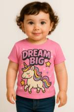 Toddler "Dream Big" Unicorn T-Shirt - 100% Cotton