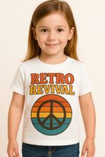 Kids "Retro Revival" Peace Sign T-Shirt - 100% Cotton - Image 5