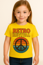 Kids "Retro Revival" Peace Sign T-Shirt - 100% Cotton - Image 4