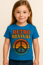 Kids "Retro Revival" Peace Sign T-Shirt - 100% Cotton - Image 7