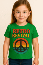 Kids "Retro Revival" Peace Sign T-Shirt - 100% Cotton - Image 8
