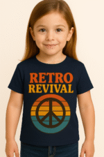 Kids "Retro Revival" Peace Sign T-Shirt - 100% Cotton - Image 2