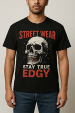 Stay True Edgy Skull Streetwear T-Shirt - 100% Cotton - Image 2