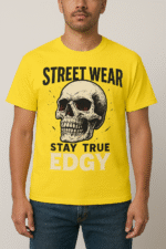 Stay True Edgy Skull Streetwear T-Shirt - 100% Cotton - Image 4