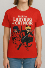 Tales of Ladybug & Cat Noir Graphic T-Shirt - 100% Cotton - Image 5