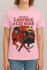 Tales of Ladybug & Cat Noir Graphic T-Shirt - 100% Cotton - Image 6