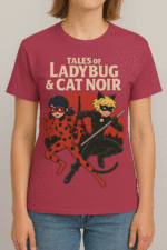 Tales of Ladybug & Cat Noir Graphic T-Shirt - 100% Cotton - Image 3