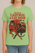 Tales of Ladybug & Cat Noir Graphic T-Shirt - 100% Cotton - Image 7