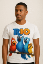 Let’s Fly" Cartoon Bird T-Shirt - 100% Cotton - Image 3