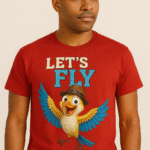 Let’s Fly" Cartoon Bird T-Shirt - 100% Cotton