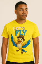 Let’s Fly" Cartoon Bird T-Shirt - 100% Cotton - Image 7