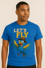 Let’s Fly" Cartoon Bird T-Shirt - 100% Cotton - Image 2