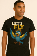 Let’s Fly" Cartoon Bird T-Shirt - 100% Cotton - Image 9