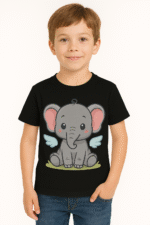 Kids’ Cute Flying Elephant T-Shirt - 100% Cotton Tees - Image 4