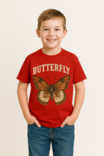 Kids’ Vintage Butterfly Graphic T-Shirt - 100% Cotton - Image 5