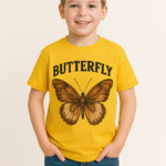Kids’ Vintage Butterfly Graphic T-Shirt - 100% Cotton