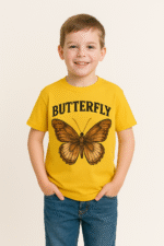 Kids’ Vintage Butterfly Graphic T-Shirt - 100% Cotton
