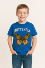 Kids’ Vintage Butterfly Graphic T-Shirt - 100% Cotton - Image 4
