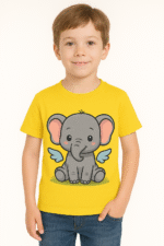 Kids’ Cute Flying Elephant T-Shirt - 100% Cotton Tees - Image 2