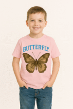 Kids’ Vintage Butterfly Graphic T-Shirt - 100% Cotton - Image 8