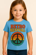 Kids "Retro Revival" Peace Sign T-Shirt - 100% Cotton - Image 6