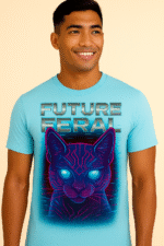 Future Feral Neon Cat T-Shirt - 100% Cotton - Image 5