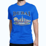Dubai Skyline Graphic T-Shirt – Men Cotton Tee – Iconic City View Print