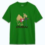 Dubai UAE Souvenir T-Shirt – Funny Camel with Guitar Graphic Tee, Unisex Fit, 100% Cotton - Image 9