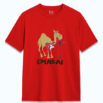 Dubai UAE Souvenir T-Shirt – Funny Camel with Guitar Graphic Tee, Unisex Fit, 100% Cotton - Image 5