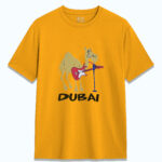 Dubai UAE Souvenir T-Shirt – Funny Camel with Guitar Graphic Tee, Unisex Fit, 100% Cotton - Image 7