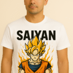 Saiyan Goku Power-Up T-Shirt - 100% Cotton