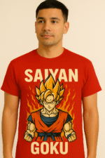 Saiyan Goku Power-Up T-Shirt - 100% Cotton - Image 2