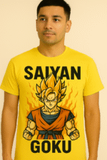 Saiyan Goku Power-Up T-Shirt - 100% Cotton - Image 3