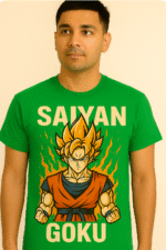 Saiyan Goku Power-Up T-Shirt - 100% Cotton - Image 6