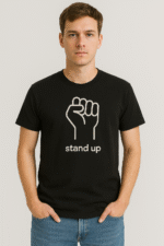 Stand Up Minimalist Fist T-Shirt - 100% Cotton