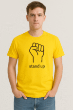 Stand Up Minimalist Fist T-Shirt - 100% Cotton - Image 2