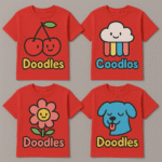 Doodles Kids T-Shirt Collection – Set of 4 - 100% Cotton - Image 8