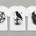 Gothic Grunge T-Shirt Trio – Set of 3 - 100% Cotton