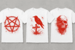 Gothic Grunge T-Shirt Trio – Set of 3 - 100% Cotton - Image 2