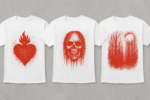 Gothic Grunge T-Shirt Trio – Set of 3 - 100% Cotton - Image 3