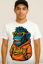 Funky Monkey Graphic T-Shirt - 100% Cotton - Image 2